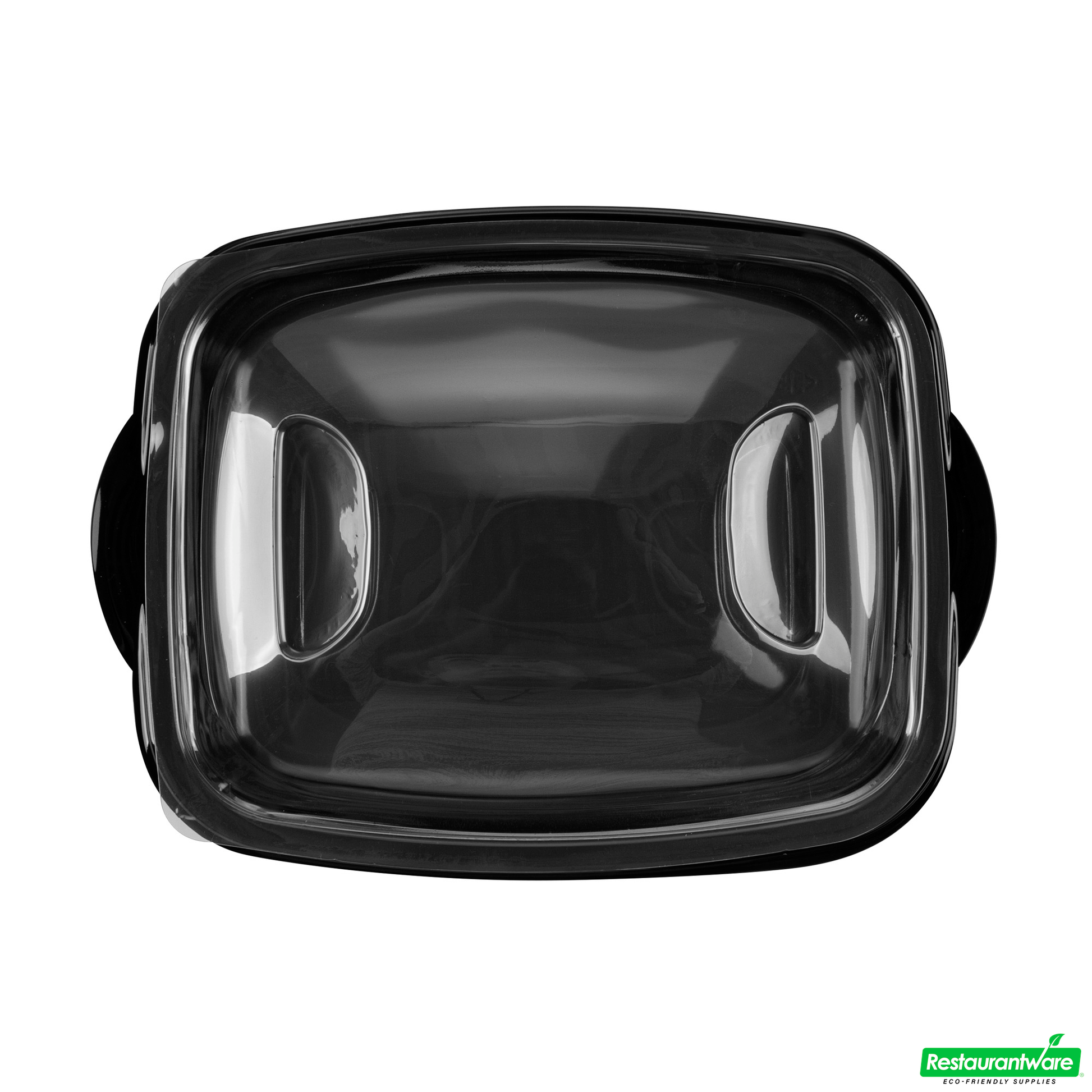 Wholesale Restaurantware 36 Oz Rectangle Black Plastic Food Container - with Clear Lid, Microwavable - 8 3/4" X 7" X 2 1/4" - 100 Count Box- Bulk