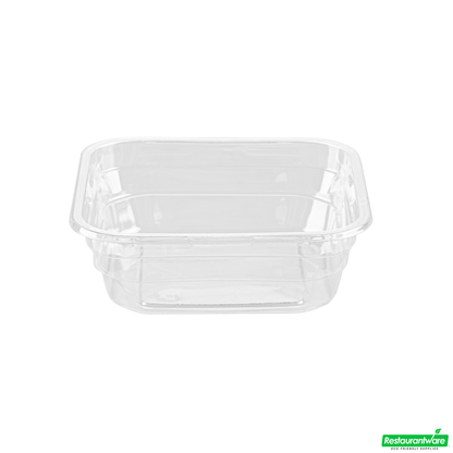 Wholesale Restaurantware Thermo Tek 8 Oz Square Clear Plastic Deli / Snack Container - 4 1/2" X 4 1/2" X 1 1/2" - 100 Count Box- Bulk