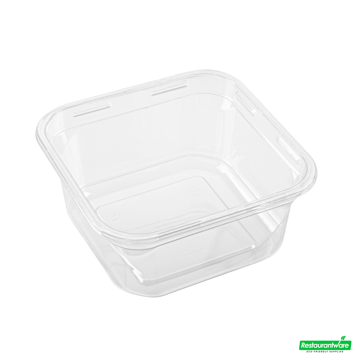 Wholesale Restaurantware Thermo Tek 12 Oz Square Clear Plastic Deli / Snack Container - 4 1/2" X 4 1/2" X 2" - 50 Count Box- Bulk