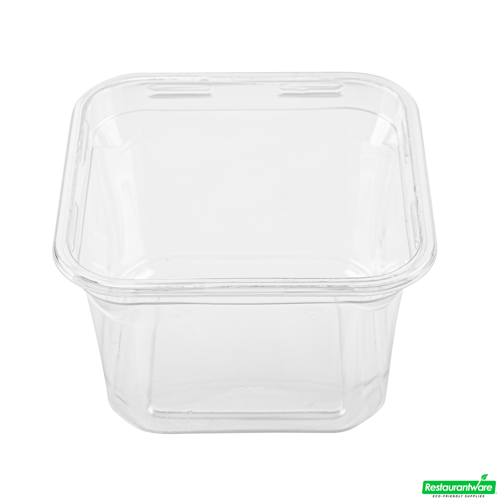 Wholesale Restaurantware Thermo Tek 16 Oz Square Clear Plastic Deli / Snack Container - 4 1/2" X 4 1/2" X 3" - 50 Count Box- Bulk