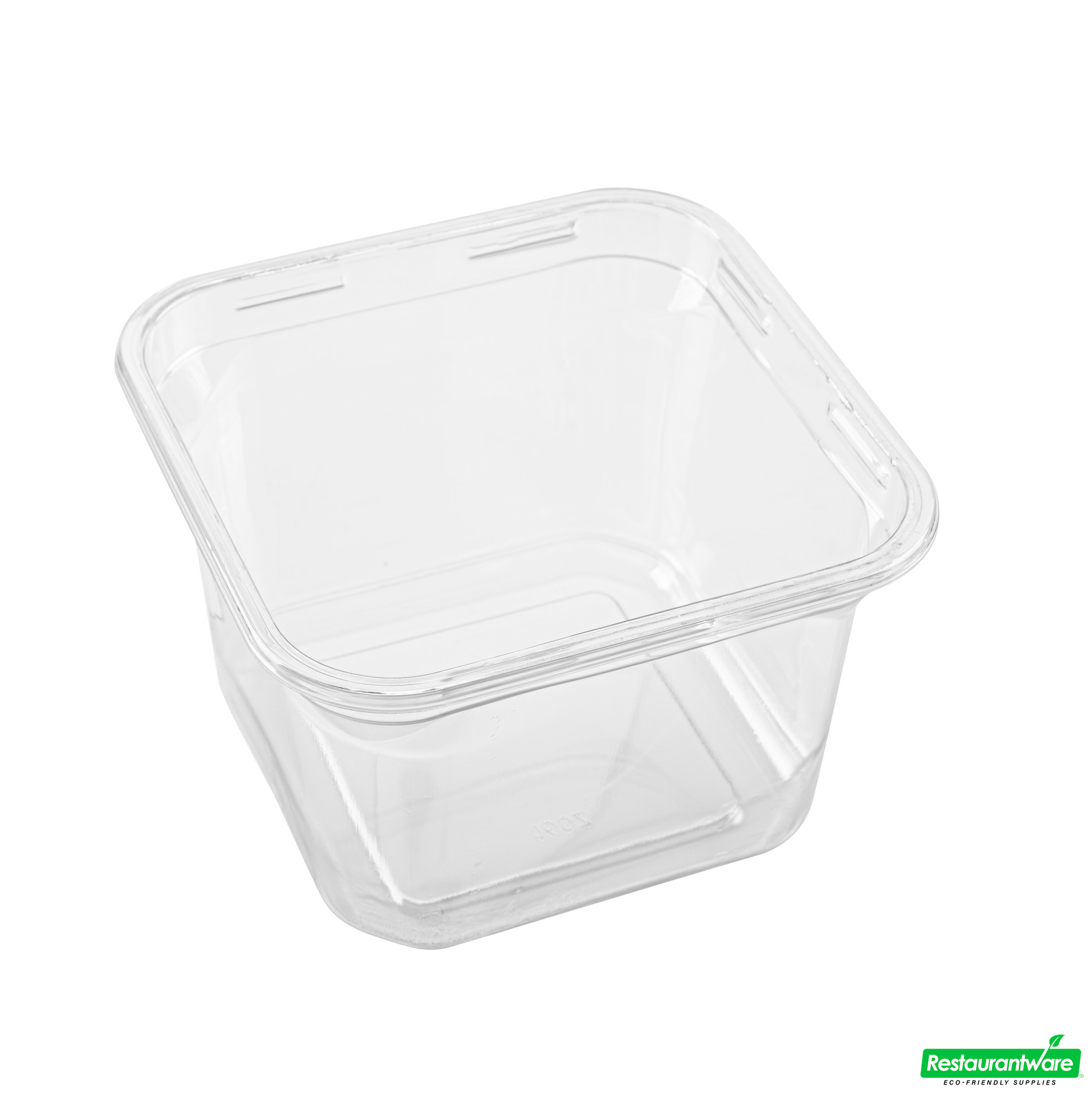 Wholesale Restaurantware Thermo Tek 16 Oz Square Clear Plastic Deli / Snack Container - 4 1/2" X 4 1/2" X 3" - 100 Count Box- Bulk