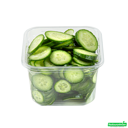 Wholesale Restaurantware Thermo Tek 16 Oz Square Clear Plastic Deli / Snack Container - 4 1/2" X 4 1/2" X 3" - 100 Count Box- Bulk