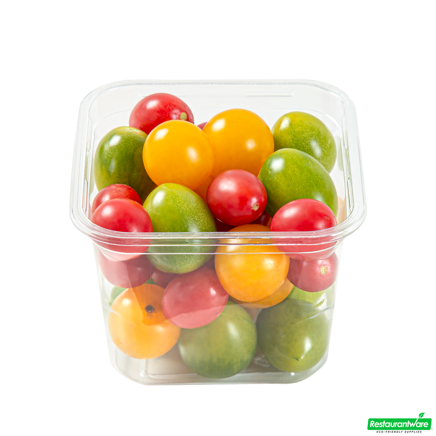Wholesale Restaurantware Thermo Tek 20 Oz Square Clear Plastic Deli / Snack Container - 4 1/2" X 4 1/2" X 3 1/2" - 50 Count Box- Bulk