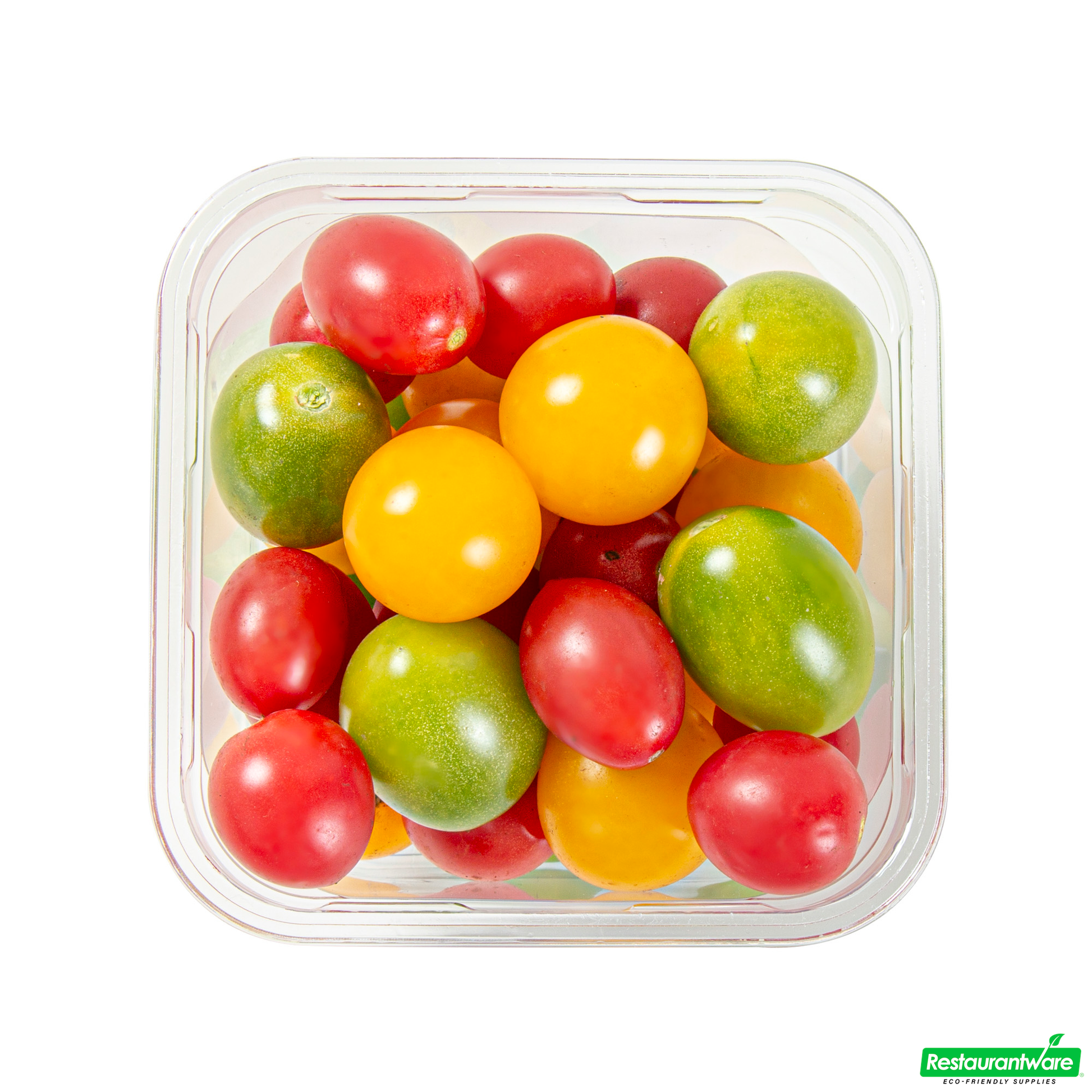 Wholesale Restaurantware Thermo Tek 20 Oz Square Clear Plastic Deli / Snack Container - 4 1/2" X 4 1/2" X 3 1/2" - 50 Count Box- Bulk