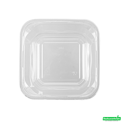 Wholesale Restaurantware Thermo Tek 24 Oz Square Clear Plastic Deli / Snack Container - 4 1/2" X 4 1/2" X 4 1/4" - 100 Count Box- Bulk