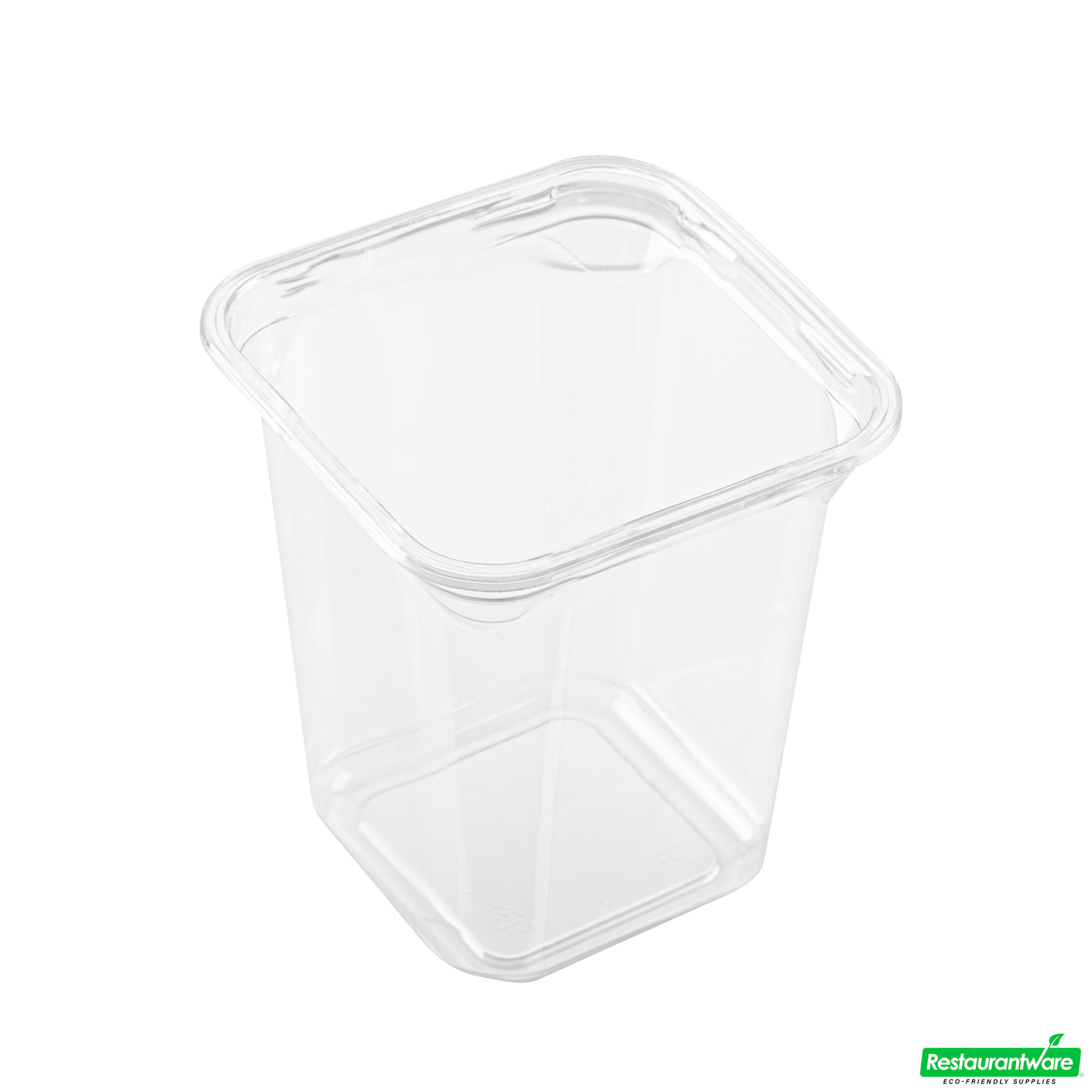 Wholesale Restaurantware Thermo Tek 32 Oz Square Clear Plastic Deli / Snack Container - 4 1/2" X 4 1/2" X 5 1/4" - 50 Count Box- Bulk