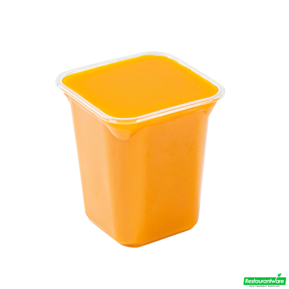 Wholesale Restaurantware Thermo Tek 32 Oz Square Clear Plastic Deli / Snack Container - 4 1/2" X 4 1/2" X 5 1/4" - 50 Count Box- Bulk