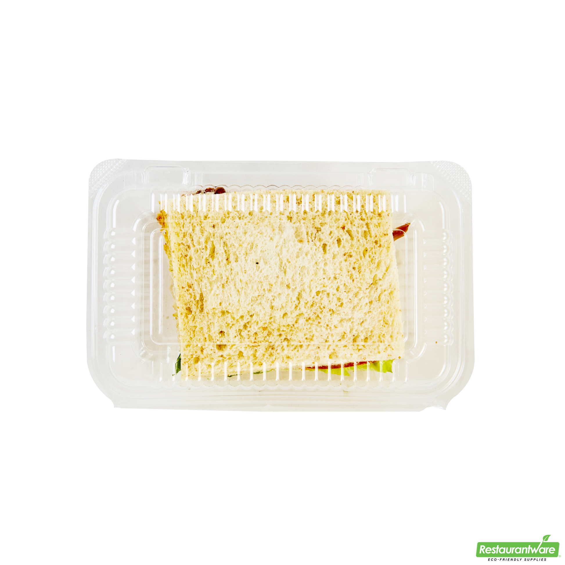 Wholesale Restaurantware Thermo Tek Rectangle Clear Plastic Clamshell Container - 6" X 4" X 1 1/2" - 100 Count Box- Bulk