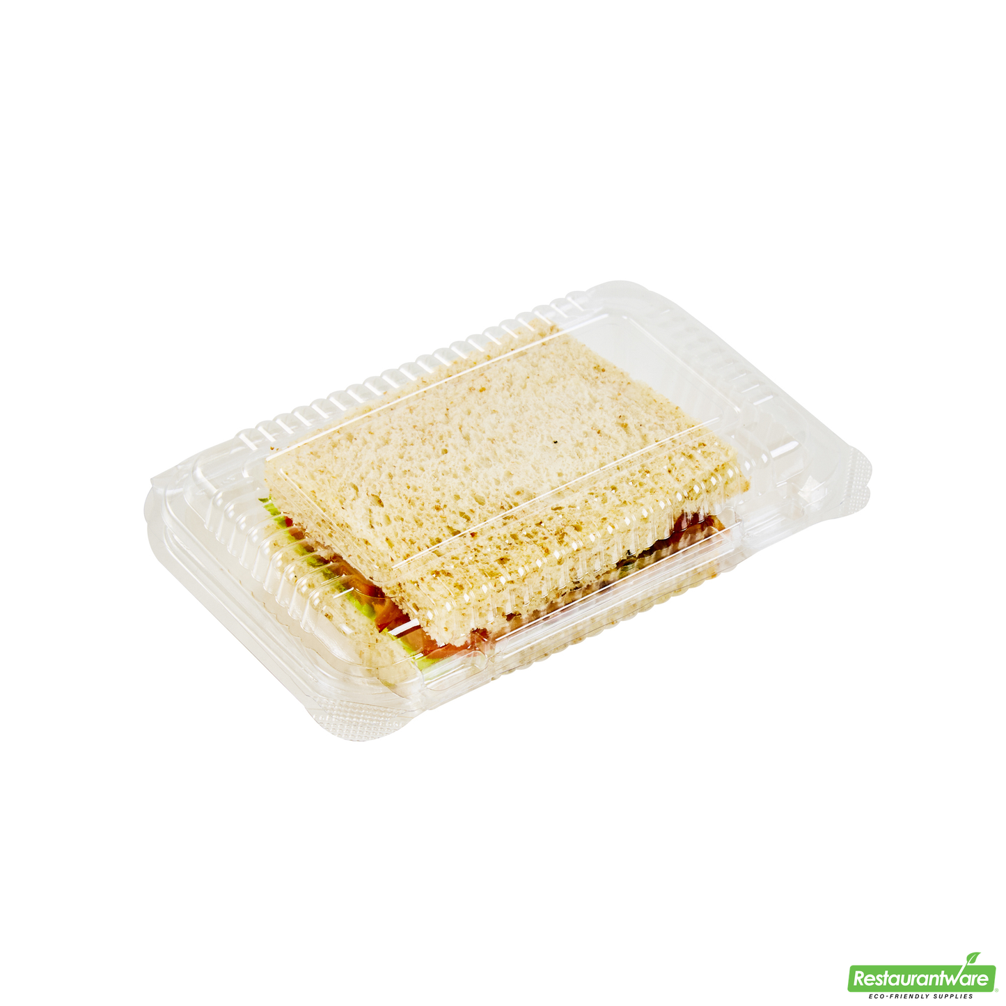 Wholesale Restaurantware Thermo Tek Rectangle Clear Plastic Clamshell Container - 6" X 4" X 1 1/2" - 100 Count Box- Bulk