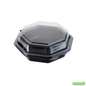 Wholesale Restaurantware Octagon Black Plastic Food Container - with Clear Lid - 6 1/4" X 6 1/4" X 2" - 100 Count Box- Bulk