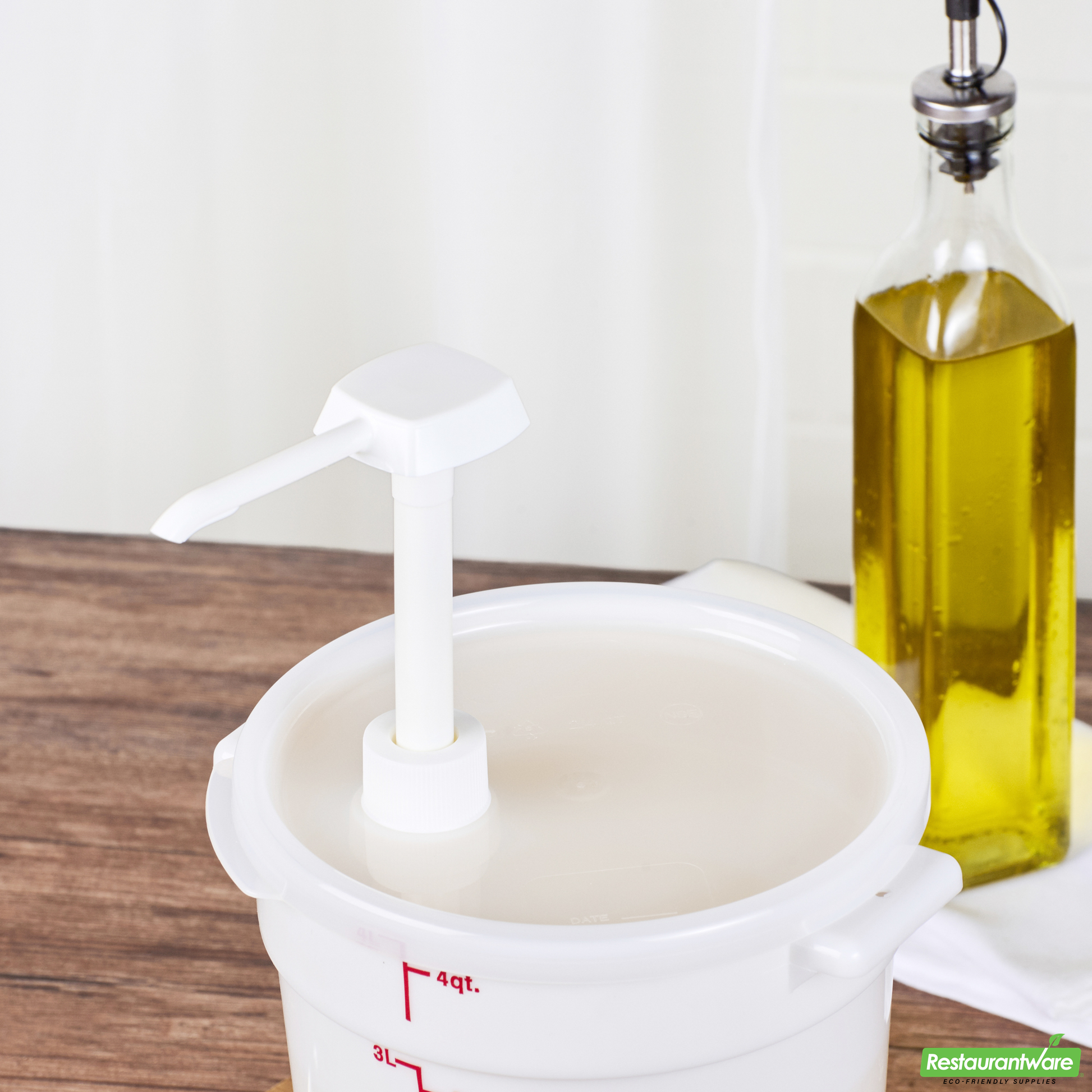 Wholesale Restaurantware Met Lux 1 Oz White Plastic Condiment Pump - with 11" Trimmable Dip Tube - 1 Count Box- Bulk