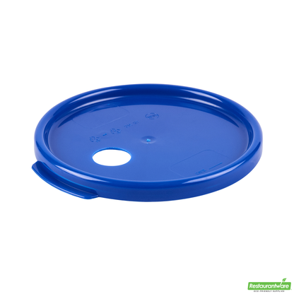 Wholesale Restaurantware Met Lux Round Blue Plastic Lid - Fits 4 Qt Food Storage Container - 1 Count Box- Bulk