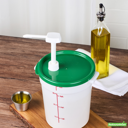 Wholesale Restaurantware Met Lux Round Green Plastic Lid - Fits 4 Qt Food Storage Container - 1 Count Box- Bulk