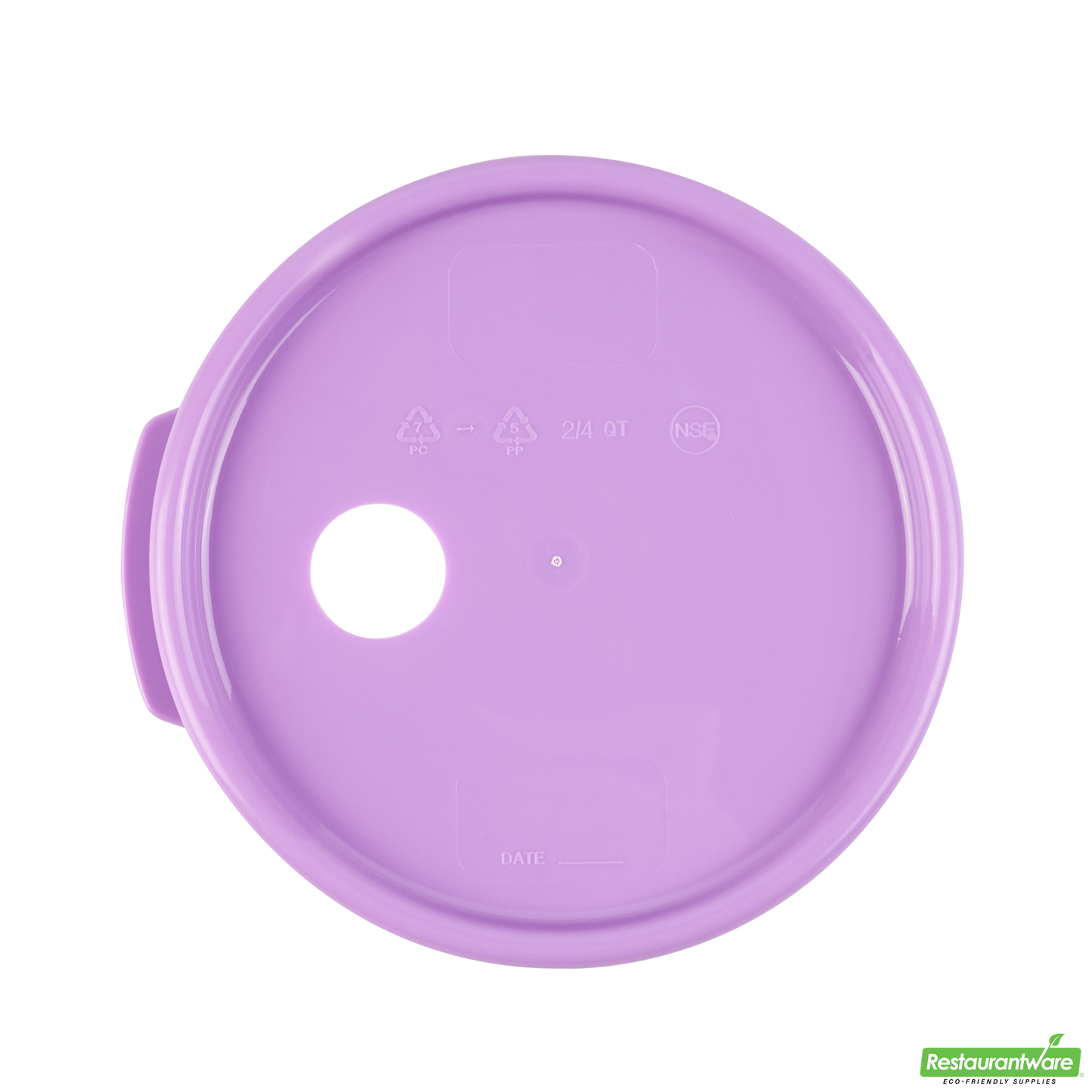 Wholesale Restaurantware Met Lux Round Purple Plastic Lid - Fits 4 Qt Food Storage Container - 1 Count Box- Bulk