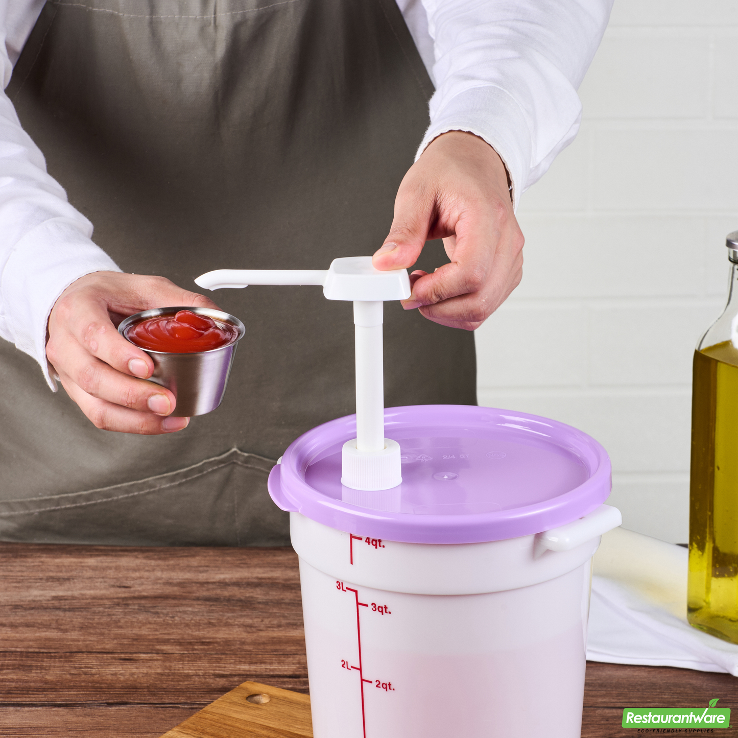 Wholesale Restaurantware Met Lux Round Purple Plastic Lid - Fits 4 Qt Food Storage Container - 1 Count Box- Bulk