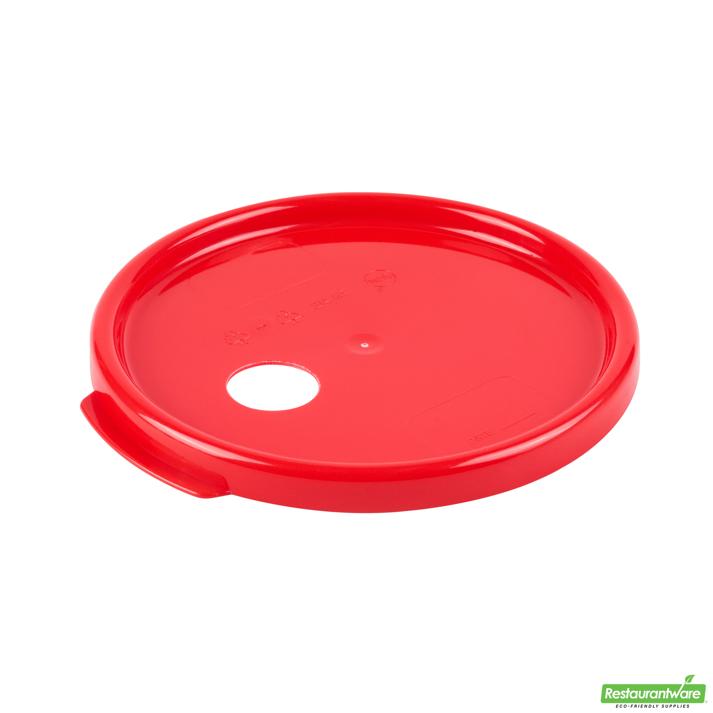 Wholesale Restaurantware Met Lux Round Red Plastic Lid - Fits 4 Qt Food Storage Container - 1 Count Box- Bulk