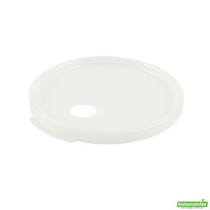 Wholesale Restaurantware Met Lux Round White Plastic Lid - Fits 4 Qt Food Storage Container - 1 Count Box- Bulk