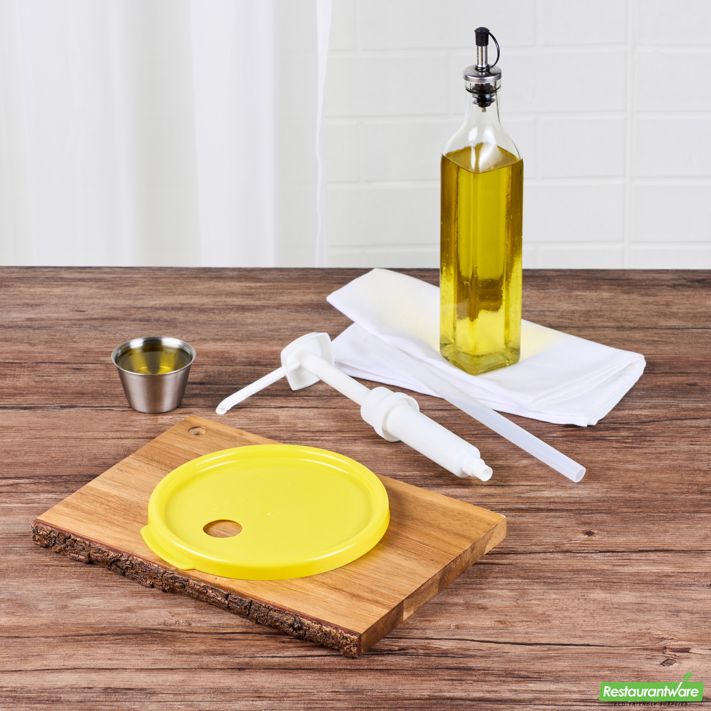 Wholesale Restaurantware Met Lux Round Yellow Plastic Lid - Fits 4 Qt Food Storage Container - 1 Count Box- Bulk