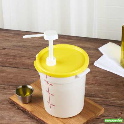 Wholesale Restaurantware Met Lux Round Yellow Plastic Lid - Fits 4 Qt Food Storage Container - 1 Count Box- Bulk