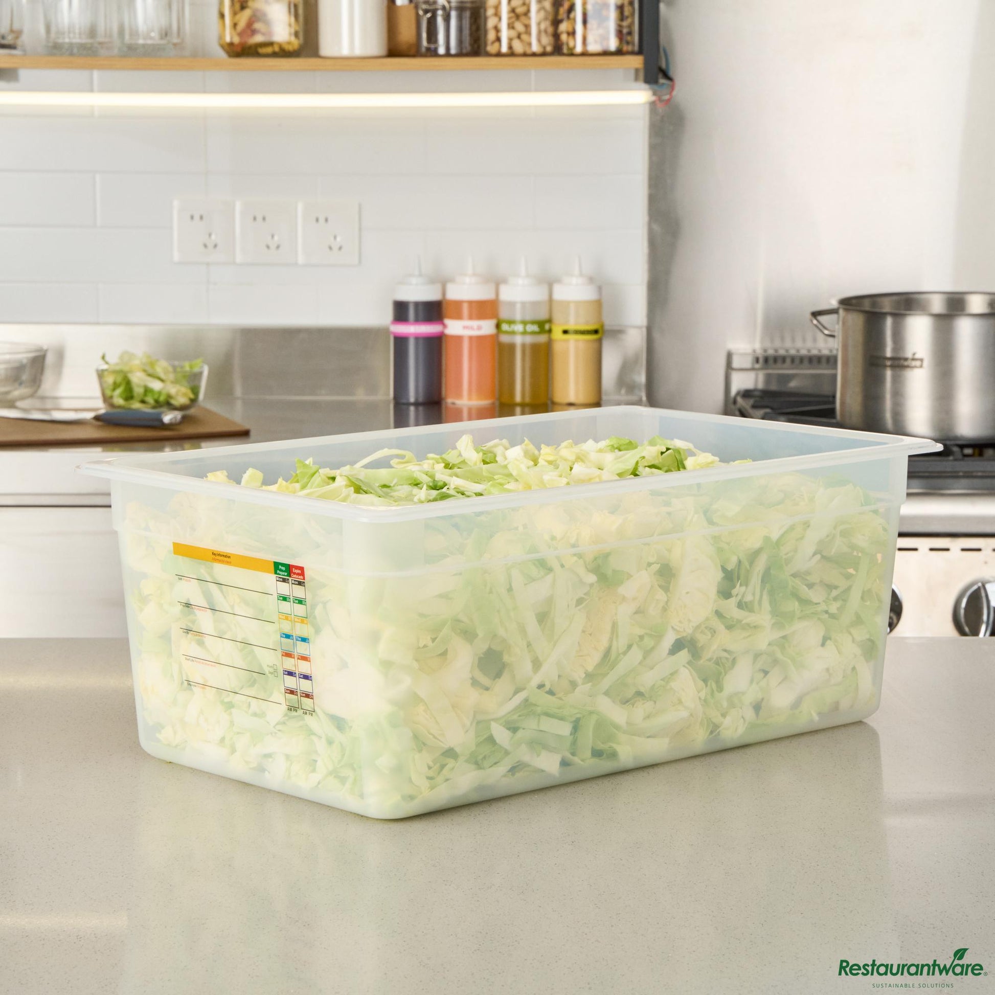Wholesale Restaurantware Rectangle White Polypropylene Full Size Food Pan - 20.7" X 12.7" X 7.9"- Bulk