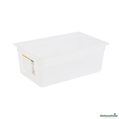 Wholesale Restaurantware Rectangle White Polypropylene Full Size Food Pan - 20.7" X 12.7" X 7.9"- Bulk