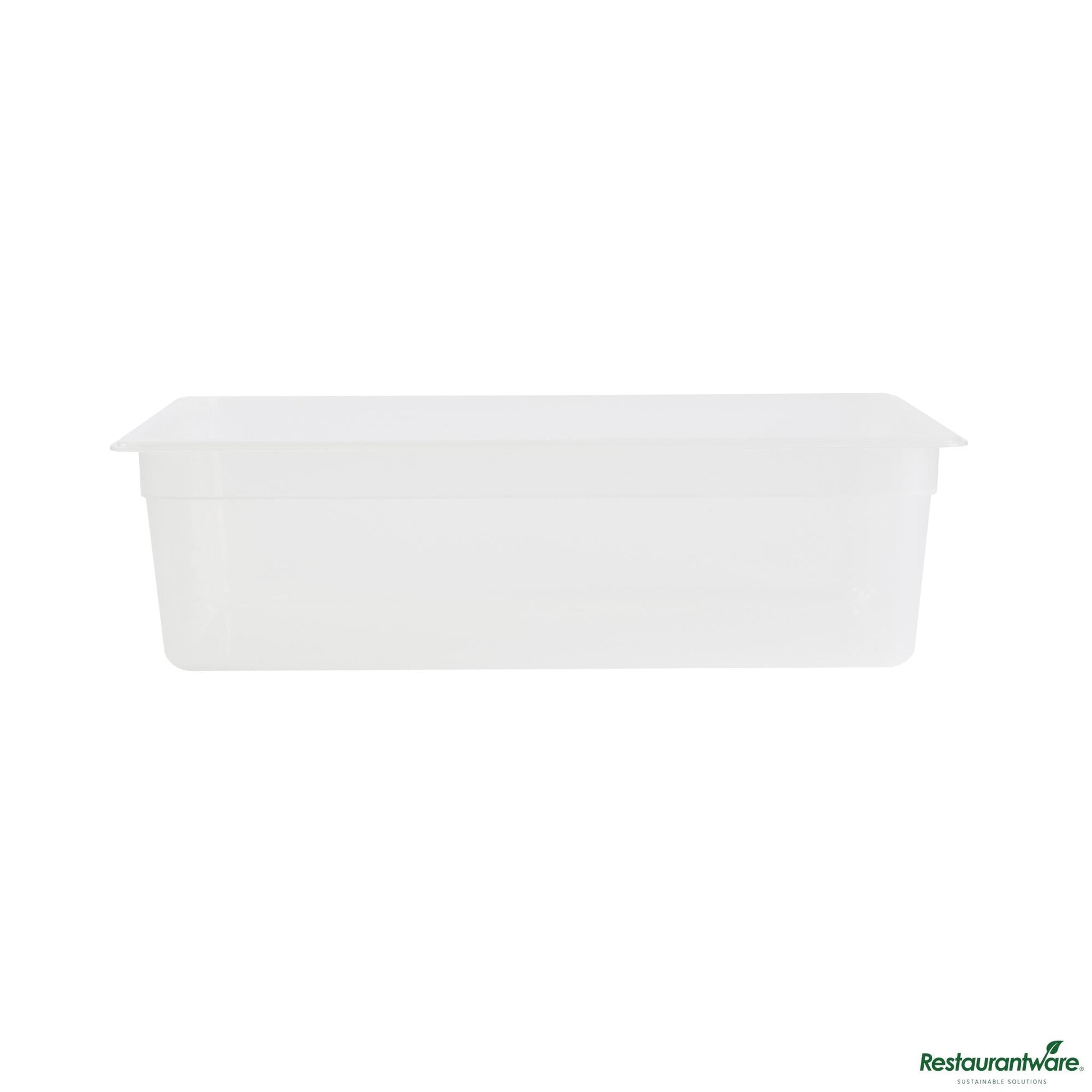 Wholesale Restaurantware Rectangle White Polypropylene Full Size Food Pan - 20.7" X 12.7" X 5.9"- Bulk