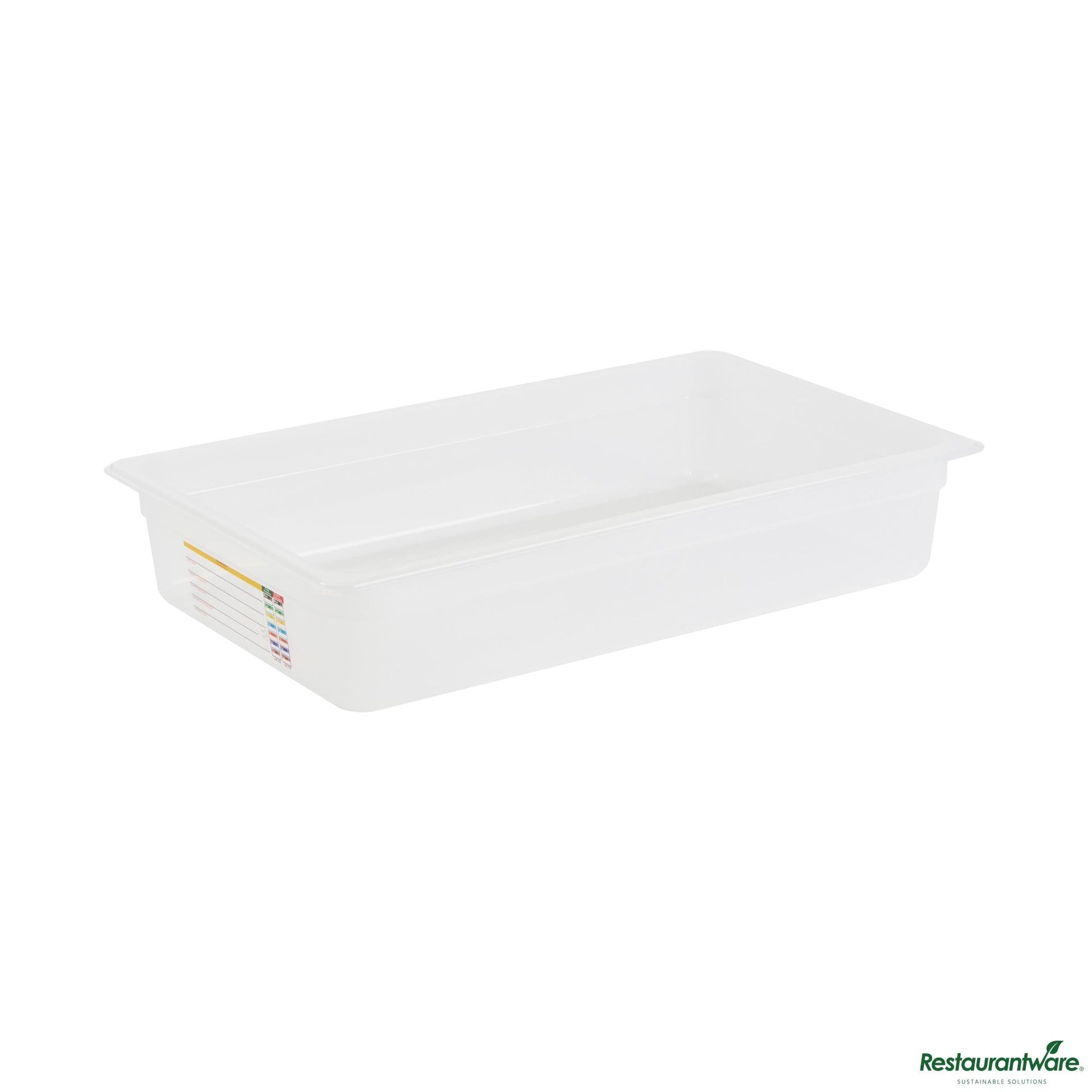 Wholesale Restaurantware Rectangle White Polypropylene Full Size Food Pan - 20.7" X 12.7" X 3.9"- Bulk