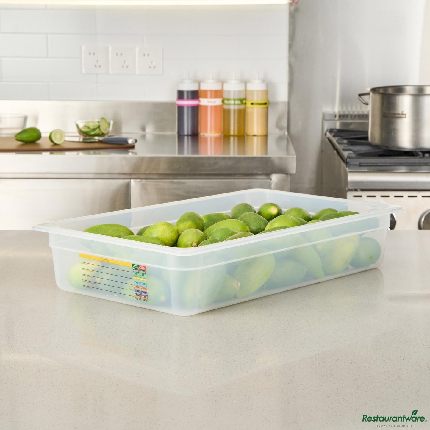 Wholesale Restaurantware Rectangle White Polypropylene Full Size Food Pan - 20.7" X 12.7" X 3.9"- Bulk