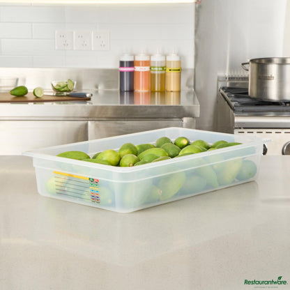 Wholesale Restaurantware Rectangle White Polypropylene Full Size Food Pan - 20.7" X 12.7" X 3.9"- Bulk