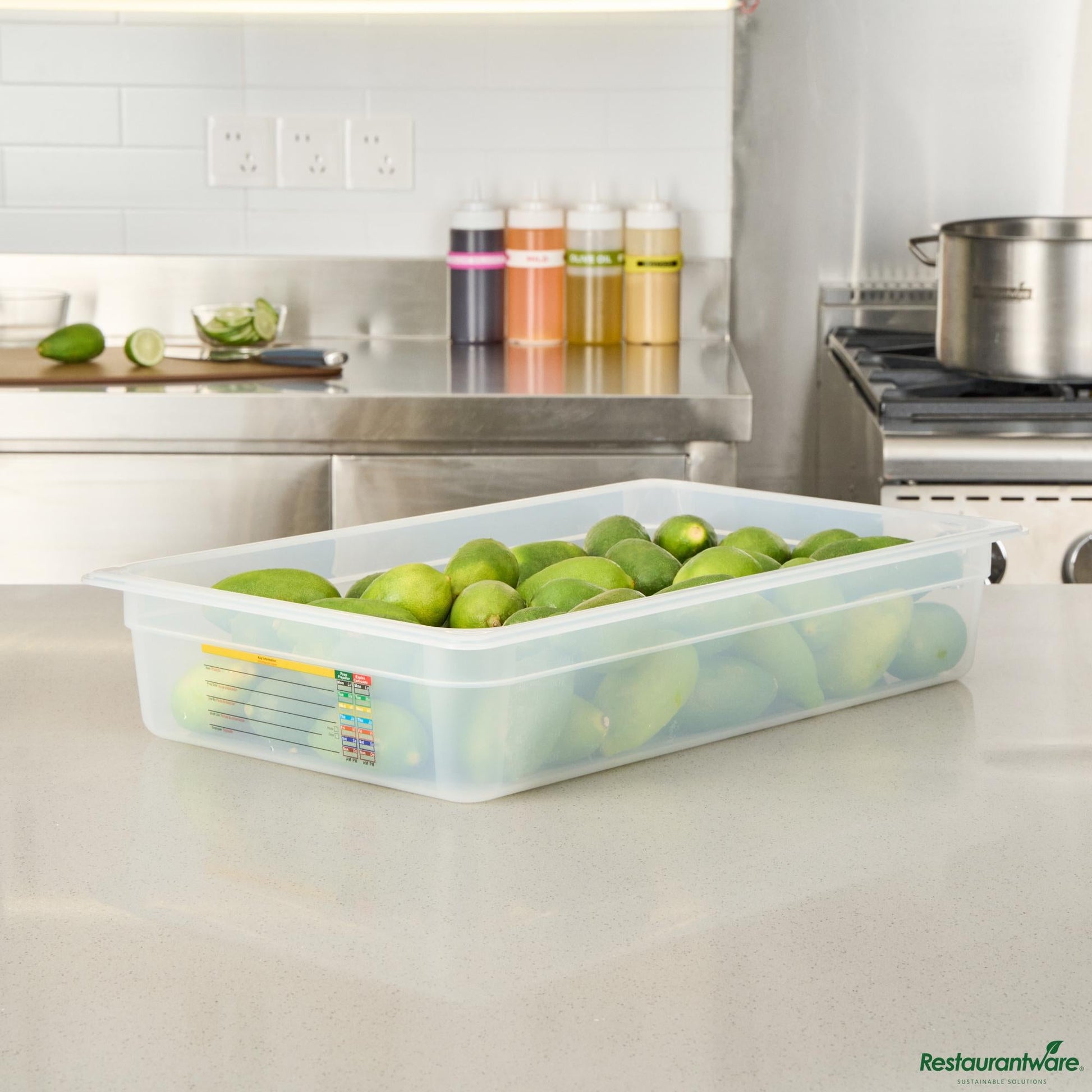 Wholesale Restaurantware Rectangle White Polypropylene Full Size Food Pan - 20.7" X 12.7" X 3.9"- Bulk