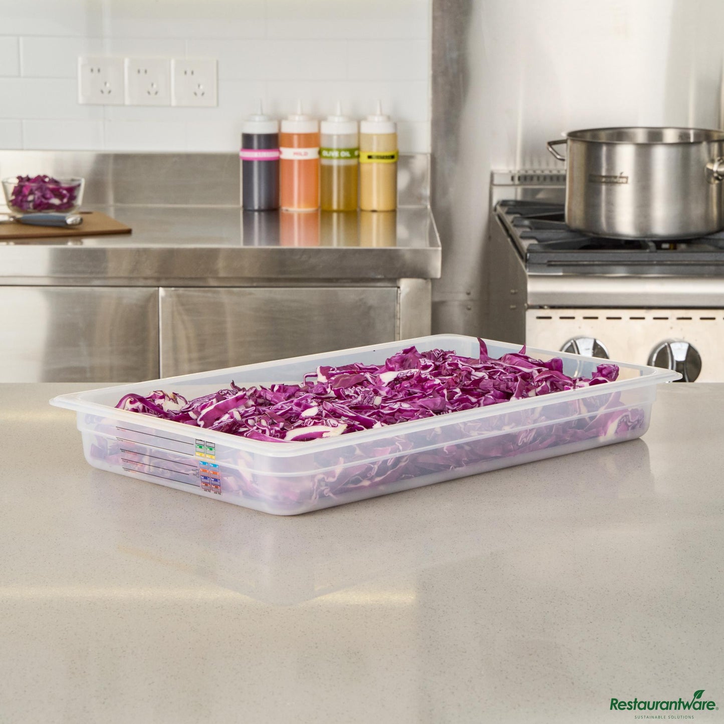 Wholesale Restaurantware Rectangle White Polypropylene Full Size Food Pan - 20.7" X 12.7" X 2.6"- Bulk