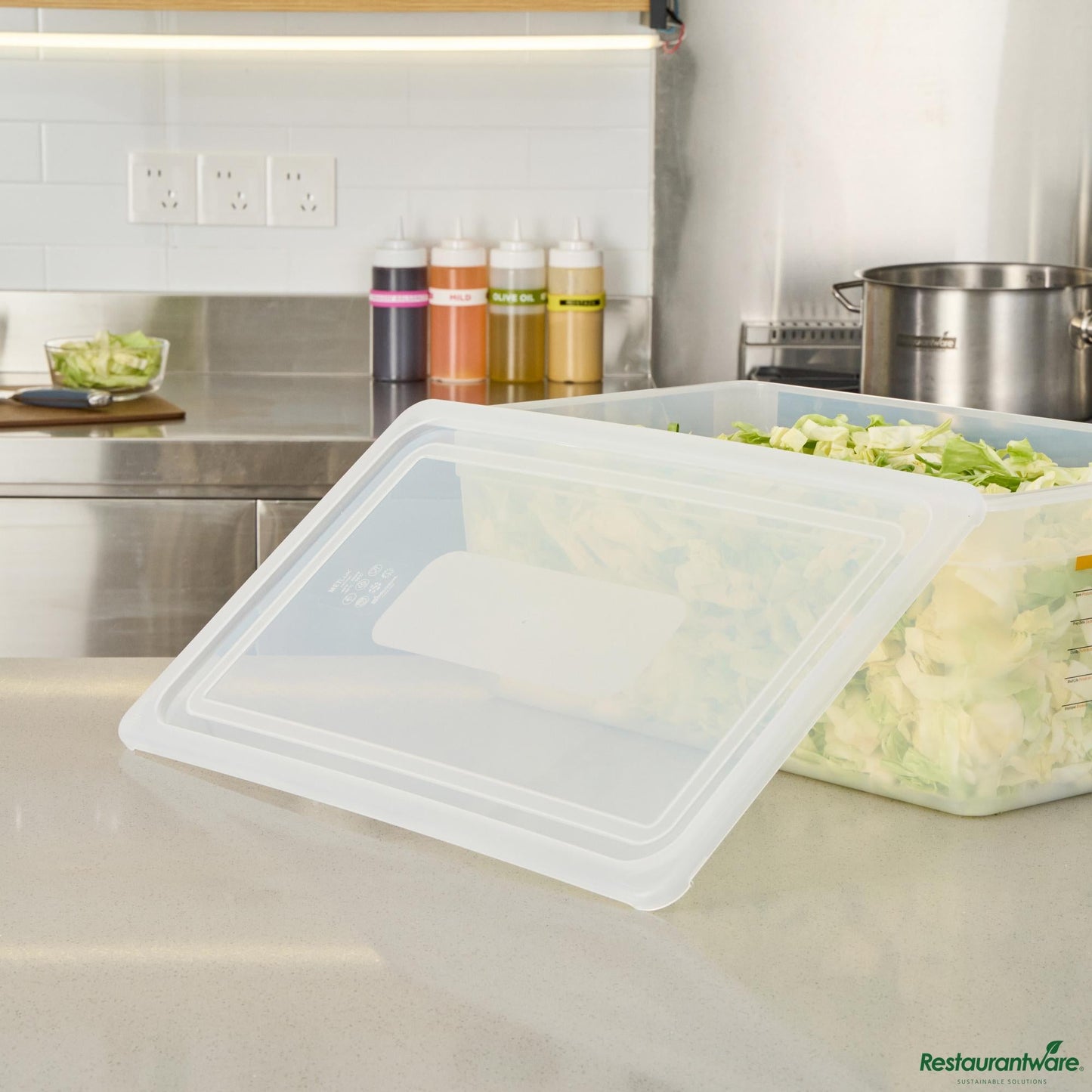 Wholesale Restaurantware Rectangle Clear Polypropylene Lid - Fits Full Size Pan - 20.9" X 12.9" X 0.5"- Bulk
