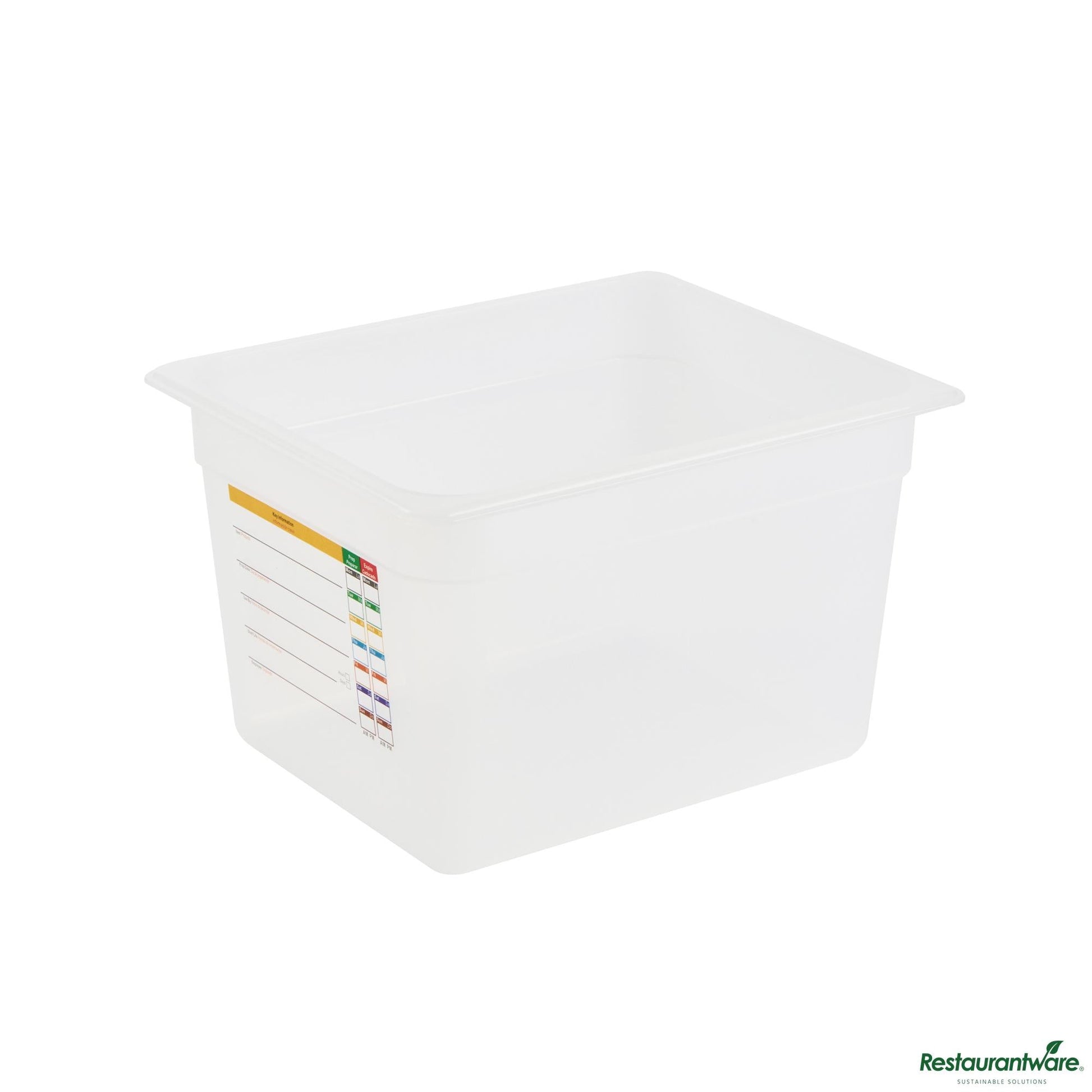 Wholesale Restaurantware Rectangle White Polypropylene Half Size Food Pan - 12.7" X 10.4" X 7.9"- Bulk