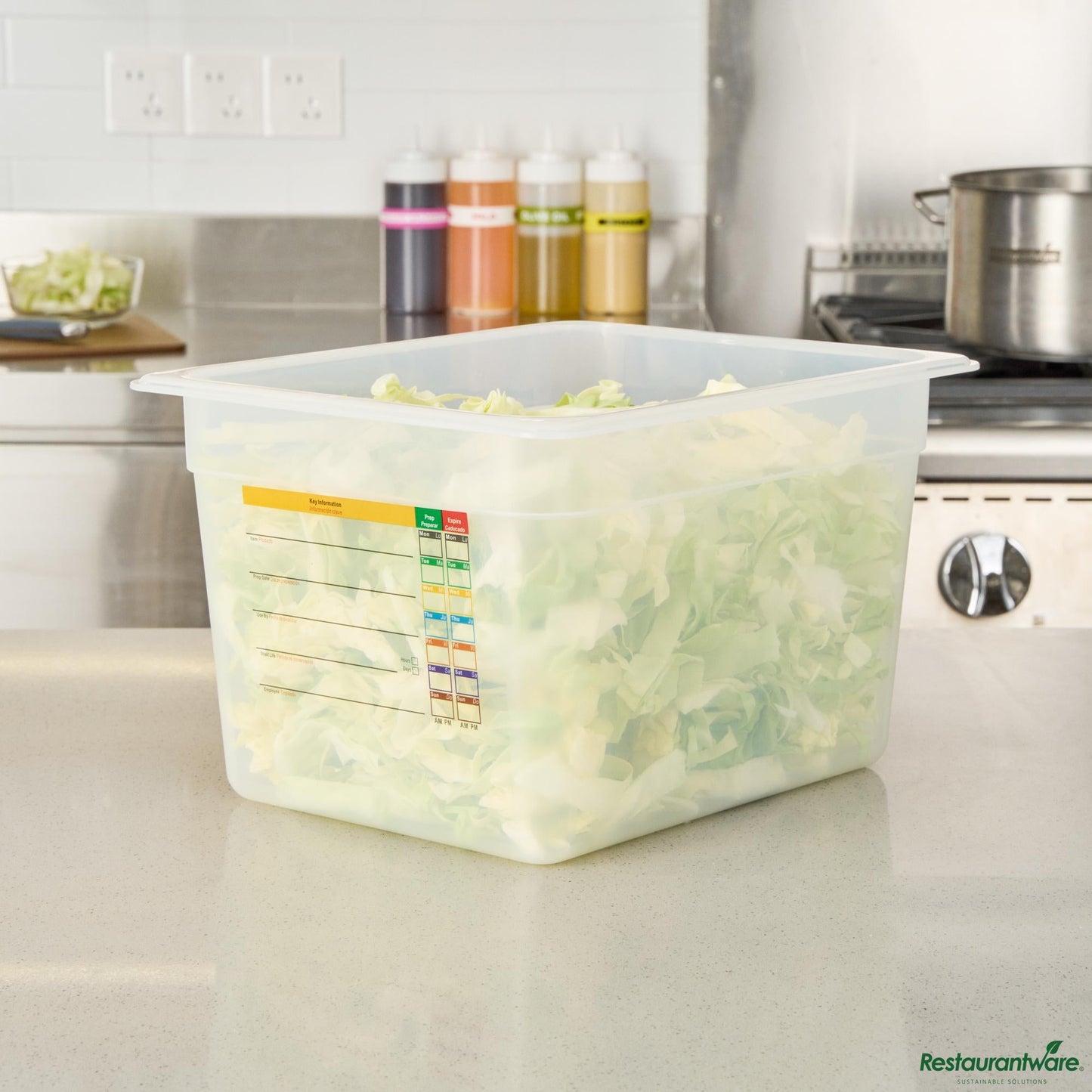 Wholesale Restaurantware Rectangle White Polypropylene Half Size Food Pan - 12.7" X 10.4" X 7.9"- Bulk
