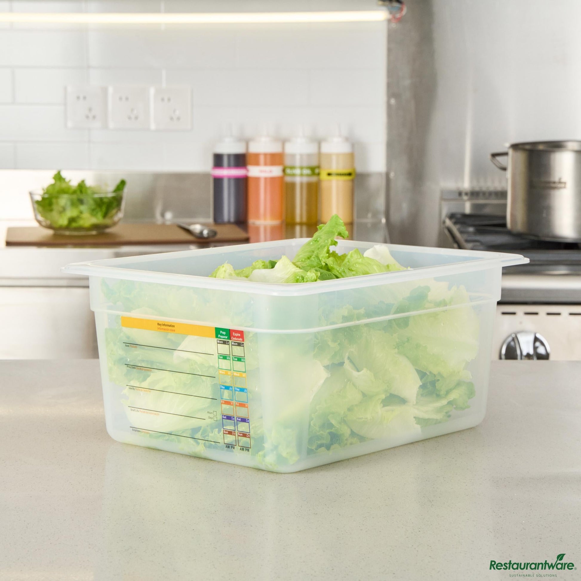 Wholesale Restaurantware Rectangle White Polypropylene Half Size Food Pan - 12.7" X 10.4" X 5.9"- Bulk