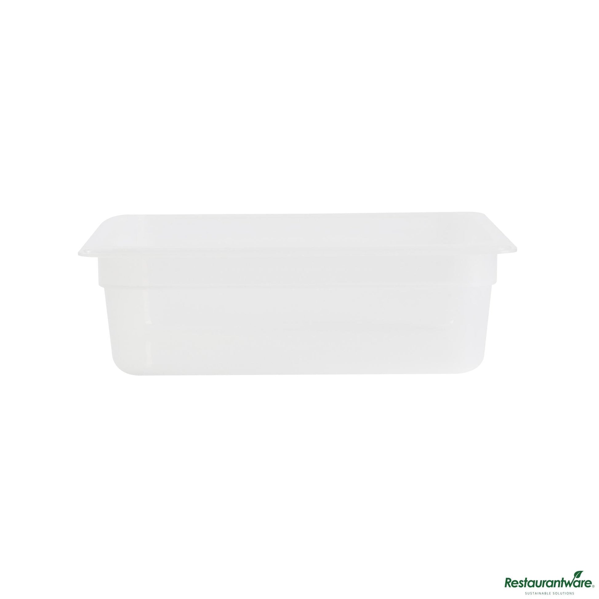 Wholesale Restaurantware Rectangle White Polypropylene Half Size Food Pan - 12.7" X 10.4" X 3.9"- Bulk