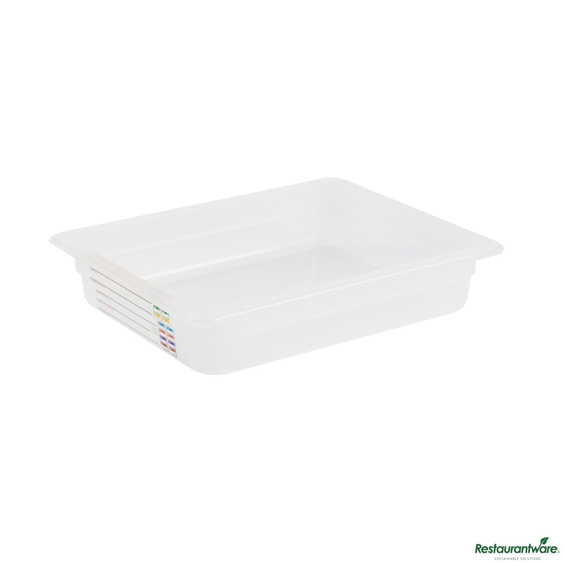 Wholesale Restaurantware Rectangle White Polypropylene Half Size Food Pan - 12.7" X 10.4" X 2.6"- Bulk