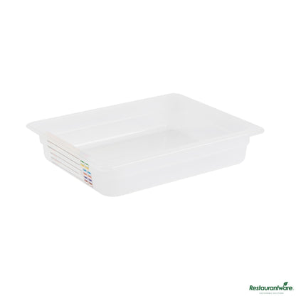 Wholesale Restaurantware Rectangle White Polypropylene Half Size Food Pan - 12.7" X 10.4" X 2.6"- Bulk