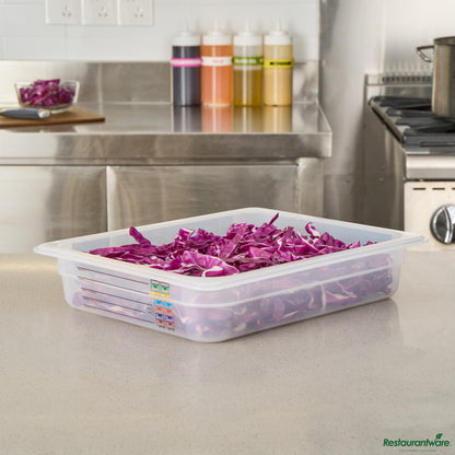Wholesale Restaurantware Rectangle White Polypropylene Half Size Food Pan - 12.7" X 10.4" X 2.6"- Bulk
