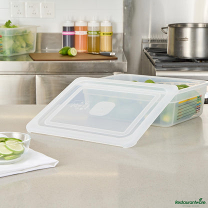 Wholesale Restaurantware Rectangle Clear Polypropylene Lid - Fits Half Size Pan - 12.8" X 10.5" X 0.5"- Bulk