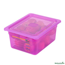 Wholesale Restaurantware Purple Allergen-Free Polypropylene Lid - Fits Half Size Pan - 12.8" X 10.5" X 0.5"- Bulk