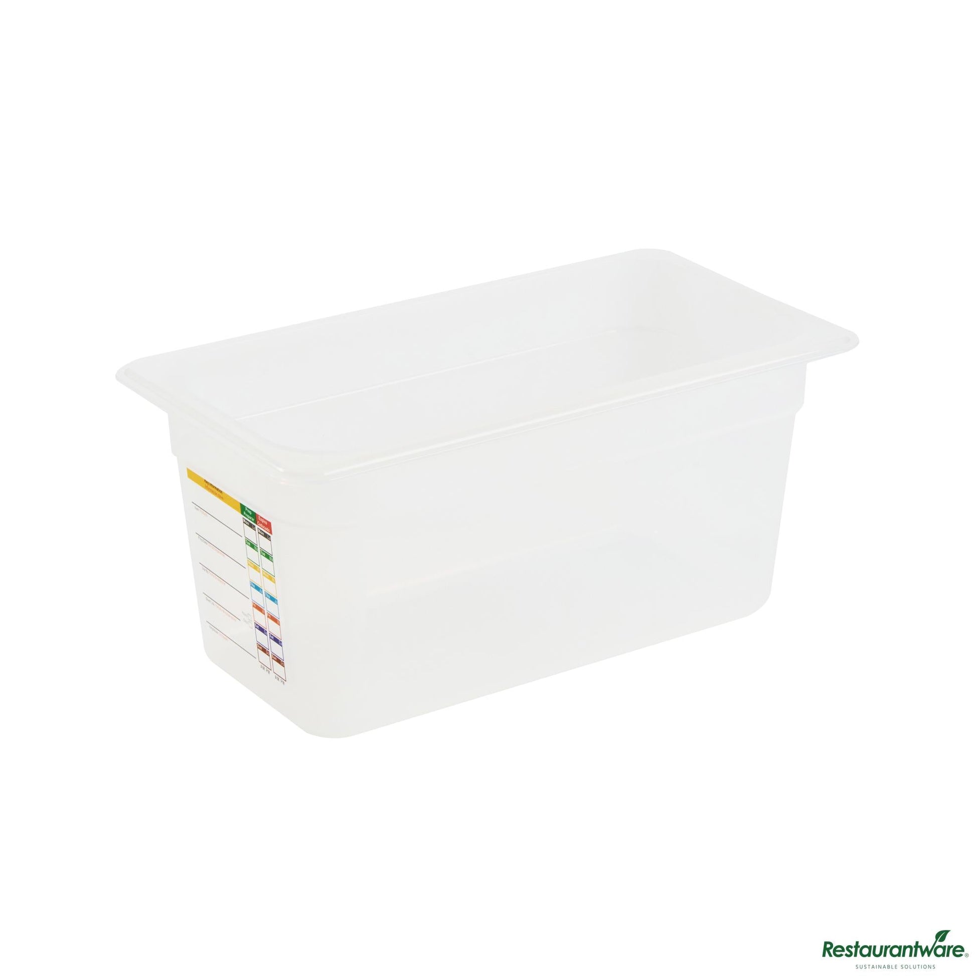 Wholesale Restaurantware Rectangle White Polypropylene 1/3 Size Food Pan - 12.7" X 6.9" X 5.9"- Bulk