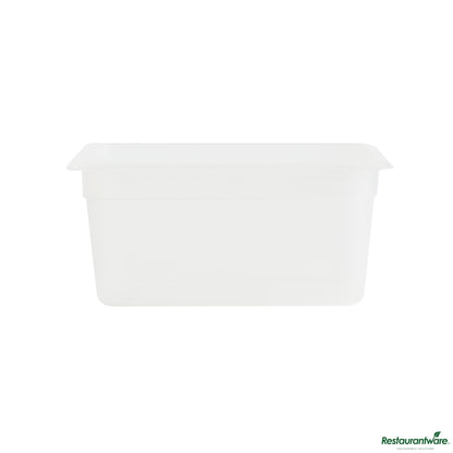 Wholesale Restaurantware Rectangle White Polypropylene 1/3 Size Food Pan - 12.7" X 6.9" X 5.9"- Bulk