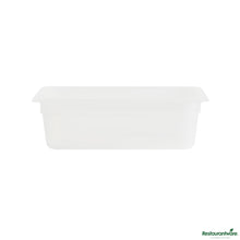 Wholesale Restaurantware Rectangle White Polypropylene 1/3 Size Food Pan - 12.7" X 6.9" X 3.9"- Bulk