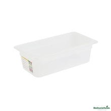 Wholesale Restaurantware Rectangle White Polypropylene 1/3 Size Food Pan - 12.7" X 6.9" X 3.9"- Bulk