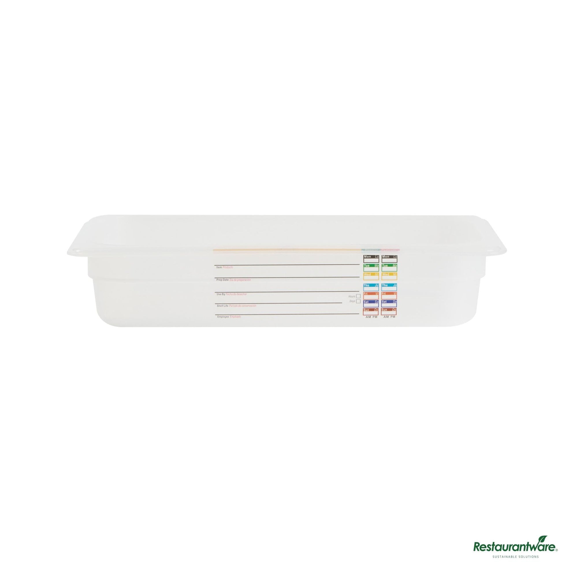 Wholesale Restaurantware Rectangle White Polypropylene 1/3 Size Food Pan - 12.7" X 6.9" X 2.6"- Bulk