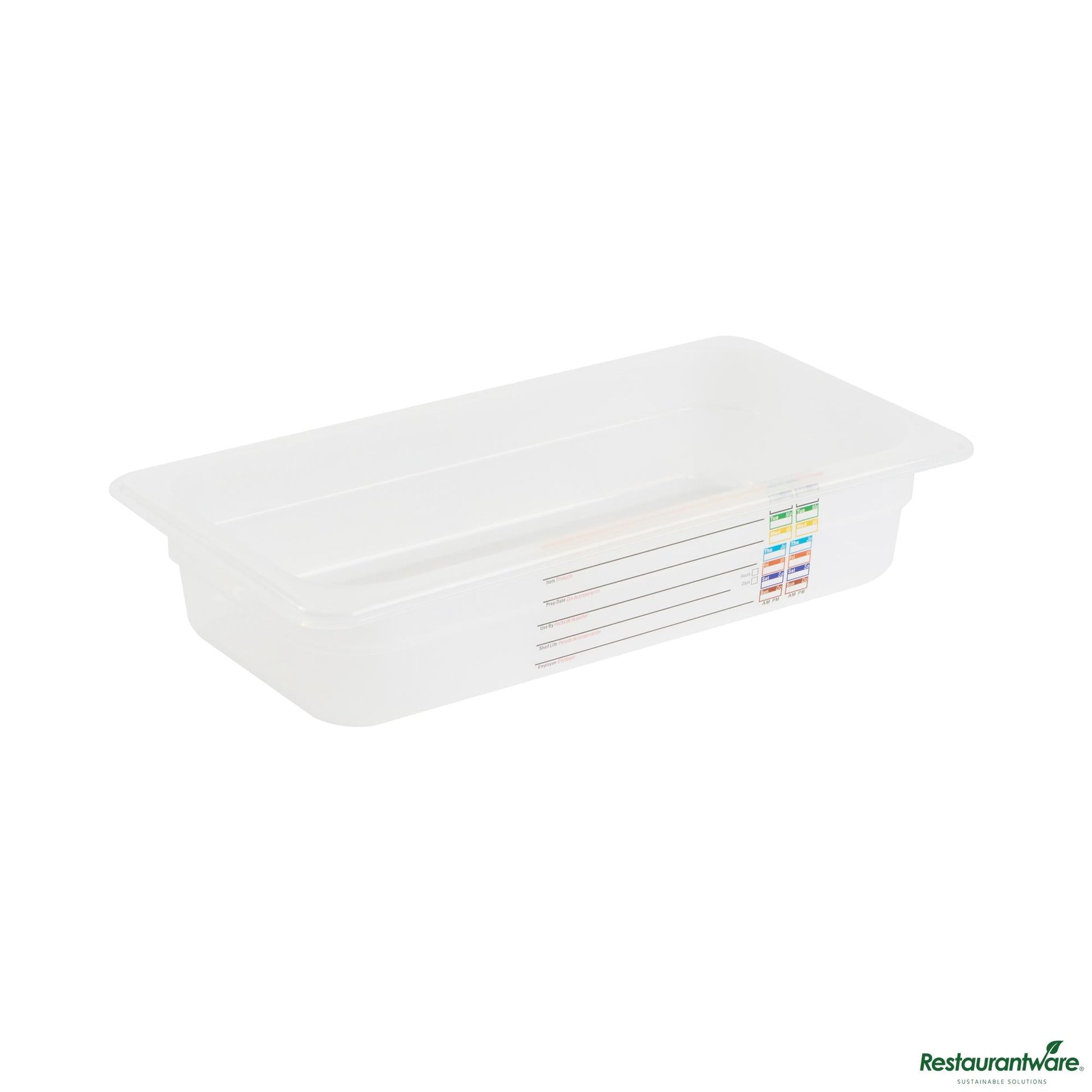Wholesale Restaurantware Rectangle White Polypropylene 1/3 Size Food Pan - 12.7" X 6.9" X 2.6"- Bulk