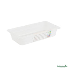 Wholesale Restaurantware Rectangle White Polypropylene 1/3 Size Food Pan - 12.7" X 6.9" X 2.6"- Bulk