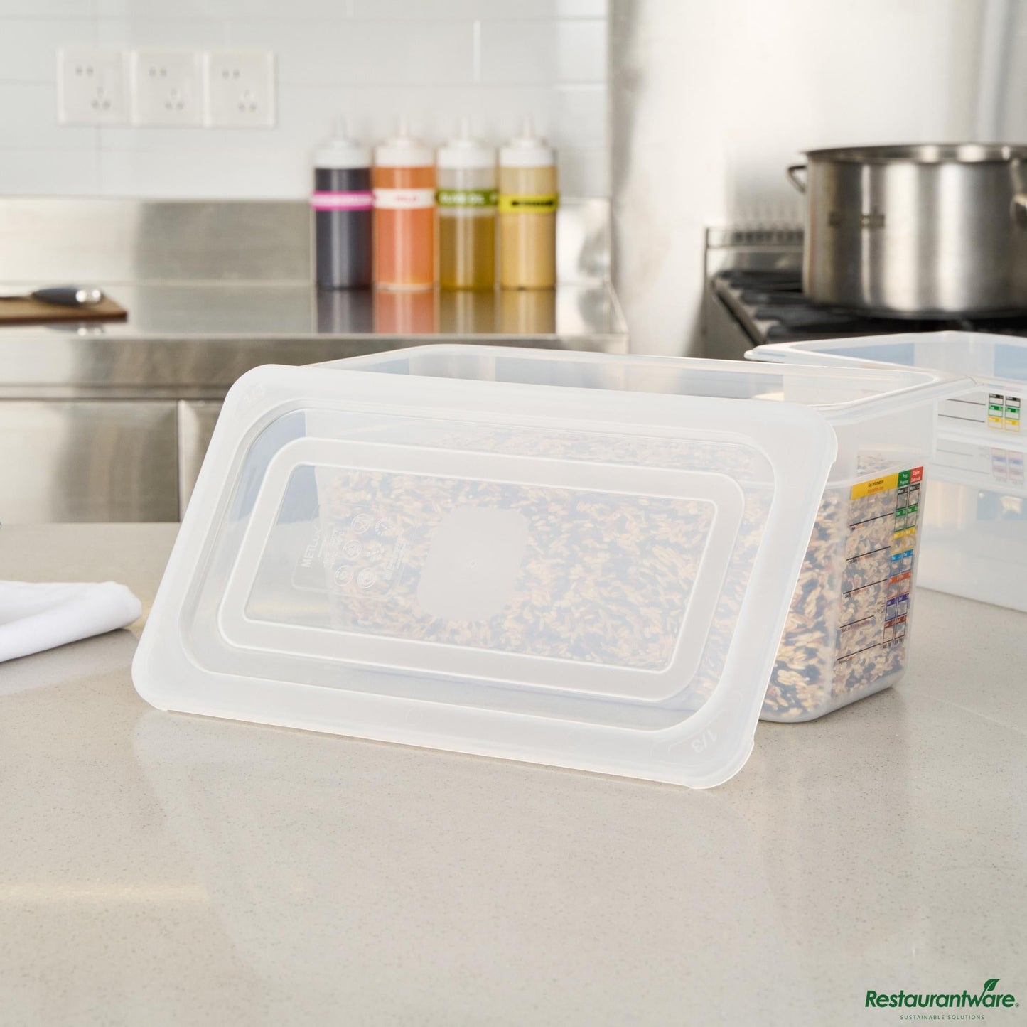 Wholesale Restaurantware Rectangle Clear Polypropylene Lid - Fits 1/3 Size Food Pan - 12.7" X 7" X 0.5"- Bulk