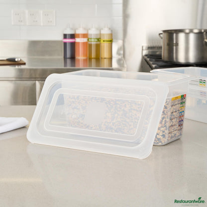 Wholesale Restaurantware Rectangle Clear Polypropylene Lid - Fits 1/3 Size Food Pan - 12.7" X 7" X 0.5"- Bulk